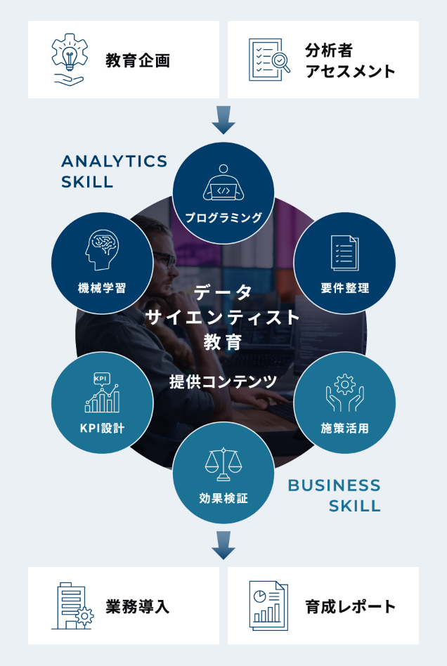 分析者教育支援を説明した図